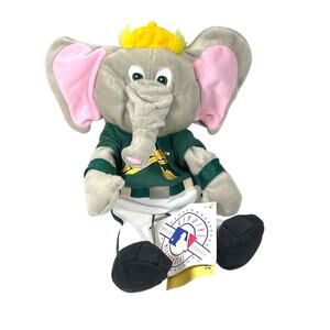 Oakland Athletics A's Elephant Plush Hand Puppet Trunk Makes Animal Noise Tags